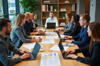Groupe de professionnels du marketing francais en réunion