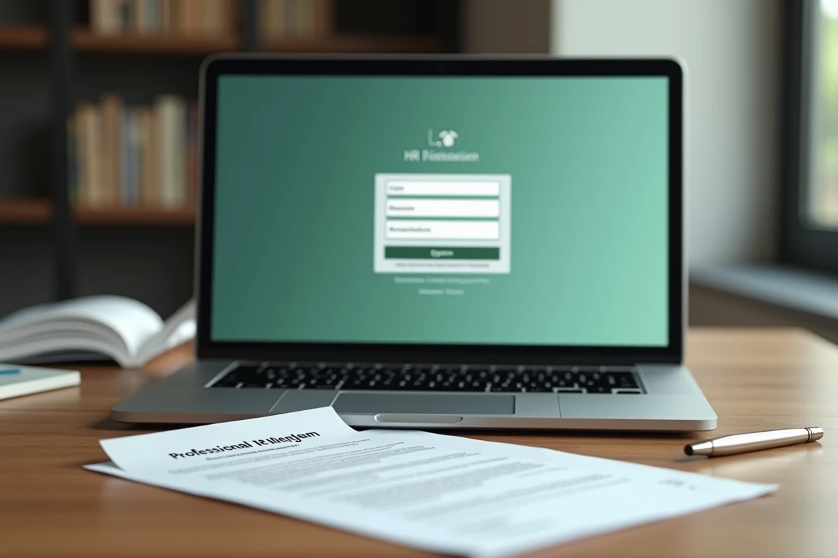 Bureau à domicile avec formulaire d'inscription RH et adresse professionnelle pour connexion Ma Box RH La Poste