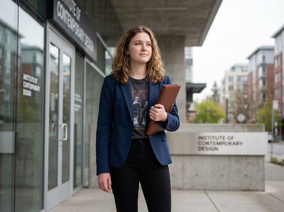 Jeune femme devant l