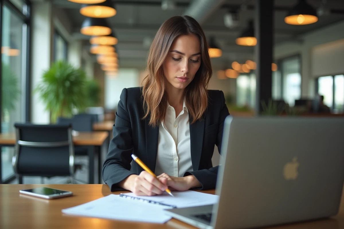 Jeune femme professionnelle dans un espace coworking