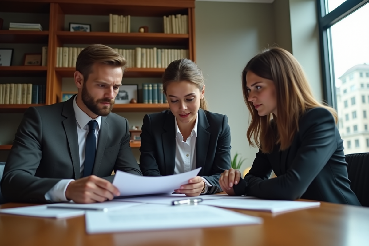 Groupe de jeunes professionnels en réunion dans un bureau